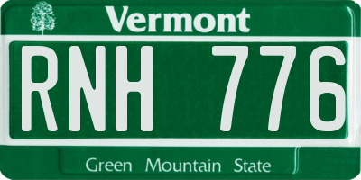 VT license plate RNH776