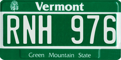 VT license plate RNH976