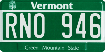 VT license plate RNO946