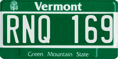 VT license plate RNQ169