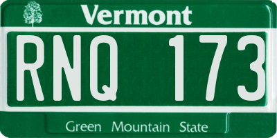 VT license plate RNQ173
