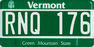VT license plate RNQ176