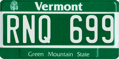 VT license plate RNQ699
