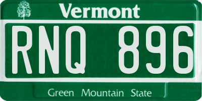 VT license plate RNQ896