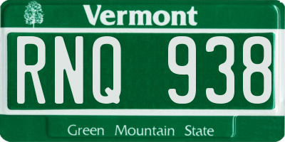 VT license plate RNQ938
