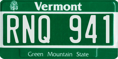 VT license plate RNQ941