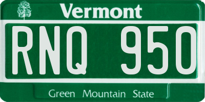 VT license plate RNQ950
