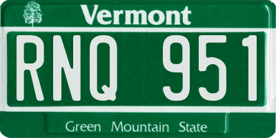 VT license plate RNQ951