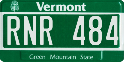 VT license plate RNR484