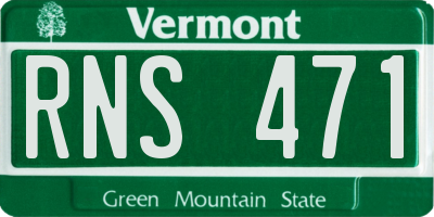 VT license plate RNS471