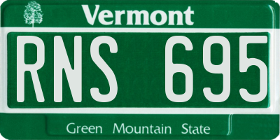 VT license plate RNS695