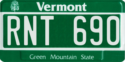 VT license plate RNT690