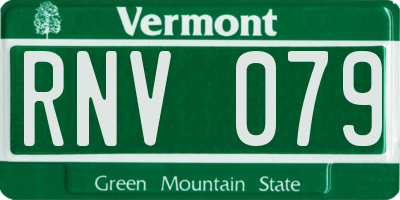 VT license plate RNV079