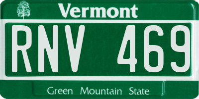 VT license plate RNV469