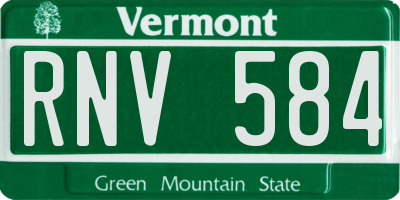 VT license plate RNV584