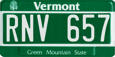 VT license plate RNV657