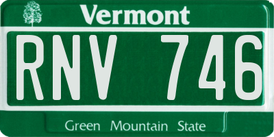VT license plate RNV746