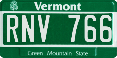 VT license plate RNV766