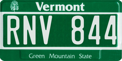 VT license plate RNV844