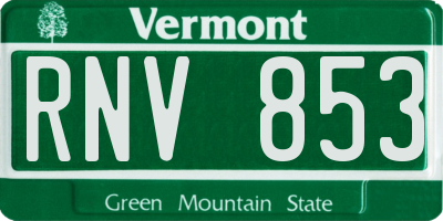 VT license plate RNV853