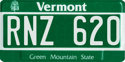 VT license plate RNZ620
