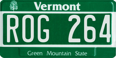 VT license plate ROG264