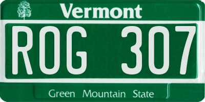 VT license plate ROG307