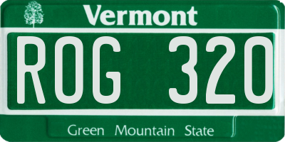 VT license plate ROG320