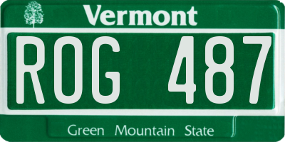 VT license plate ROG487