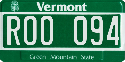 VT license plate ROO094