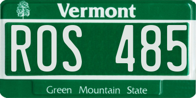 VT license plate ROS485