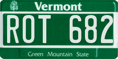 VT license plate ROT682