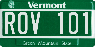 VT license plate ROV101
