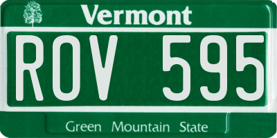 VT license plate ROV595