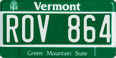 VT license plate ROV864