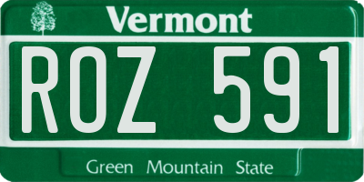 VT license plate ROZ591