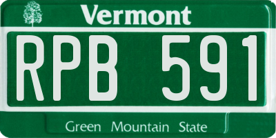 VT license plate RPB591
