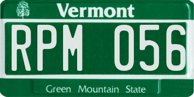 VT license plate RPM056