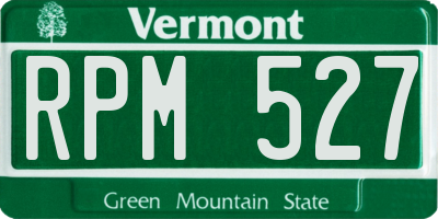 VT license plate RPM527