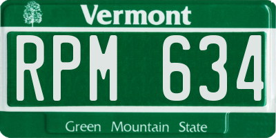 VT license plate RPM634