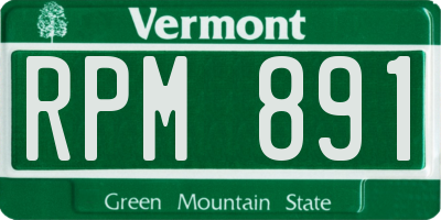 VT license plate RPM891