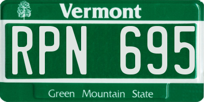 VT license plate RPN695