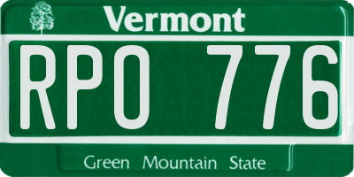 VT license plate RPO776