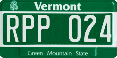 VT license plate RPP024