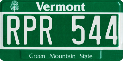 VT license plate RPR544