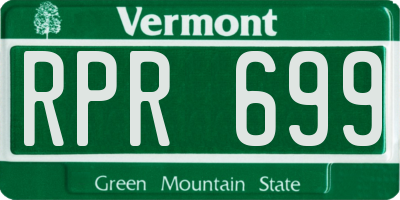 VT license plate RPR699