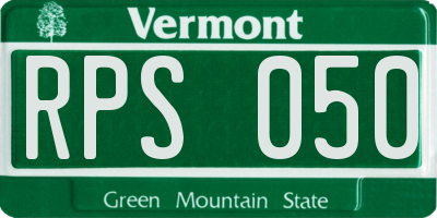 VT license plate RPS050