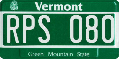 VT license plate RPS080