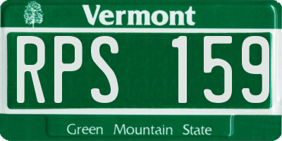 VT license plate RPS159