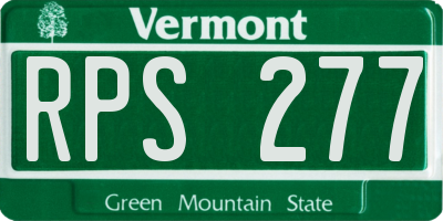VT license plate RPS277